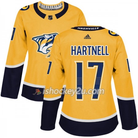 Dame NHL Nashville Predators Trøje Scott Hartnell 17 Adidas 2017-2018 Guld Authentic